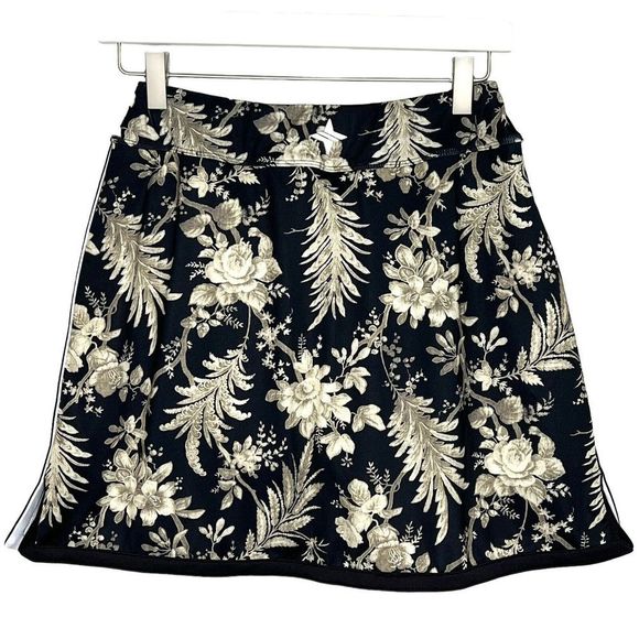 Tuckernuck Ojai Vine Black Beige Floral Pull-On Mini Skort Size Medium NEW - Picture 8 of 8